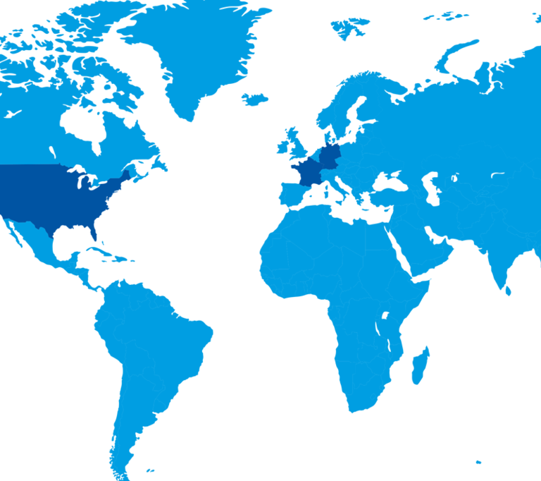 Locations of the Thieme plants on map